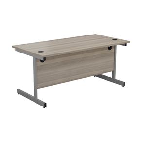 New Straight Office Desk with Cantilever Legs W1200 x D600mm - Grey Oak