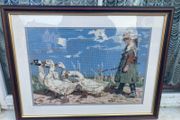 Framed woollen artwork free postage