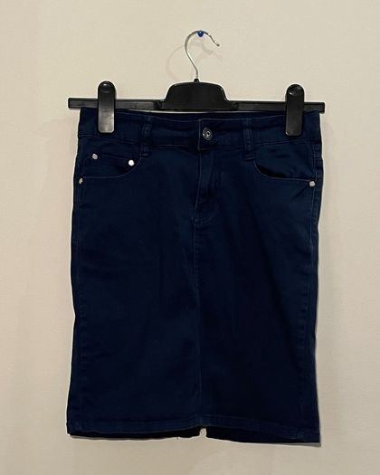 BS JEANS Navy Blue Stretch Denim Mini Skirt Size 8!