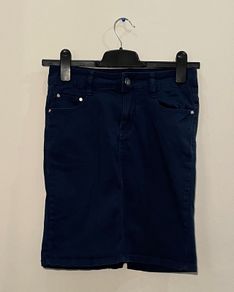 BS JEANS Navy Blue Stretch Denim Mini Skirt Size 8!