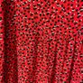 Bnwt red vneck long tiered dress size 12 long sleeves Image 2