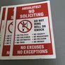No callers please signs Image 2