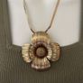 Gold tone large flower necklace Image 2