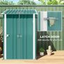 Garden Shed 3.3 x 3.4ft Lean To Steel with Locking Door Image 4