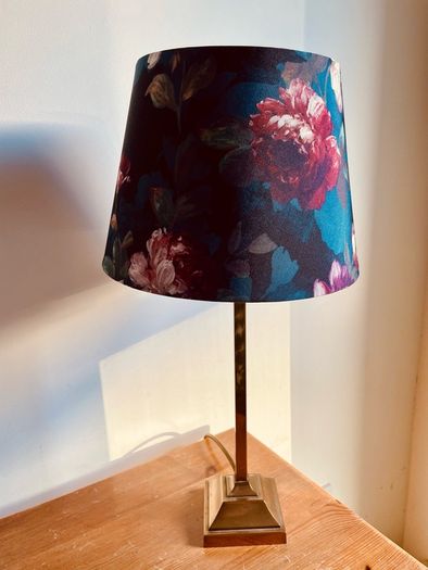 Pair of Stunning Floral Lampshades Dark Romantic Maximalist Country House Style BRAND NEW