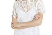 NEW - Ted baker White Darsee Embroidered Lace blouse UK 10