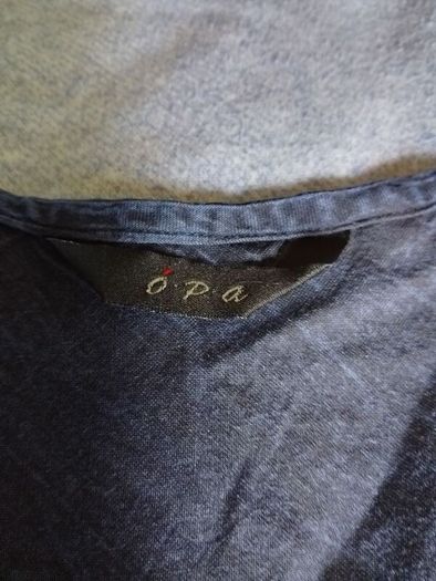 Embroidered dark blue vintage o.p.a. ladies top, never worn, size M.
