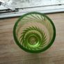 Vintage Humppila Green Swirl Glass Vase Image 3