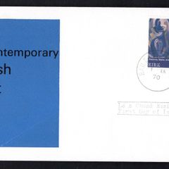 1970 Ireland Contemporary Irish Art Painting by Manie Jellett Commemorative Stamp Illustrated First Day Cover (FDC) with Baile Atha Cliath (Dublin) steele cancel