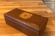 Vintage British Made Leather Jewellery Box
