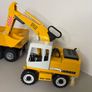 Vintage 2001 Bruder Mercedes Actros 4143 Tipping Truck with Liebherr Rotating Excavator Image 6