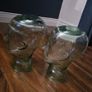 2 x Green Glass Head decorative display Image 4