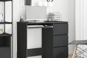 Desk Black 90x45x76 cm Engineered Wood