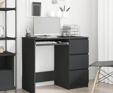 Desk Black 90x45x76 cm Engineered Wood