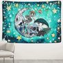 Skull Tapestry Mushroom Stars Moon Tapestry Abstract Hippy Trippy Wall Hanging Tapestry Home Decor (MULTIPLE SIZES) Image 3