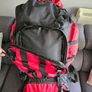 90 L Hiking backpack. Trekking backpack. Camping backpack. Red. Image 10