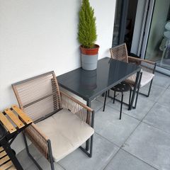 Beliani Outdoor Garden / Balcony Dining Set - Table + 2 Chairs