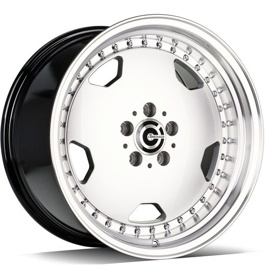 18 Areo Monoblock Staggered Mercedes Type Silver Gloss Alloy Wheels ...