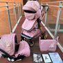 New baby pram 3 in 1 candy pink Image 6