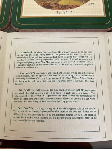 Six Irish Golfing Greats Pimpernel Irish Heritage Collection Coasters