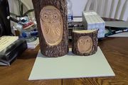 Owl carvings