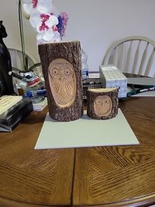 Owl carvings