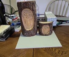 Owl carvings