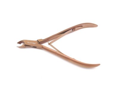Nail Cuticle Nipper Toe Manicure Scissors Nail Art Clipper Cutter (10.5cm, Copper)