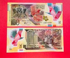 Trinidad & Tobago   50 Dollars. 2015. POLYMER / PLASTIC .Pick 54a. ( Uncirculated )
