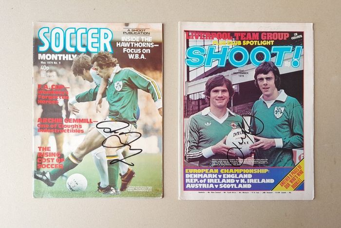IRELAND football autographs - various signed items