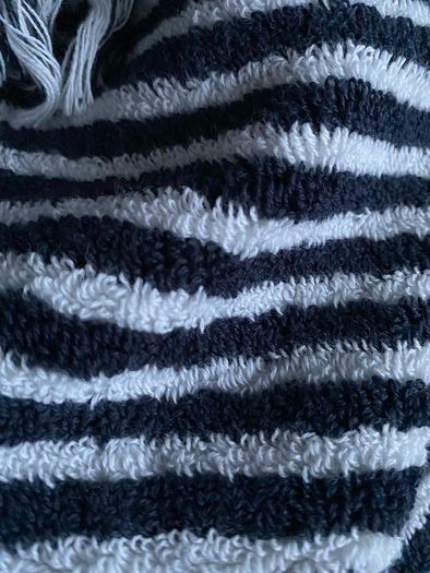New oversized 100% cotton Lauren navy stripe beach towel by business and pleasure
