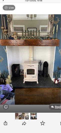 Henley Aran stove cream enamel 5kw