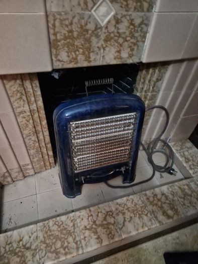 1920s/30s Vintage MAGNET 1930s Art Deco cobalt blue enamel electric fire