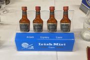 Vintage Irish mist liqueur mini bottle display