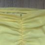 Yellow Ruched Mesh Mini Skirt Image 5