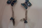 Silver butterfly earrings