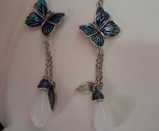 Silver butterfly earrings