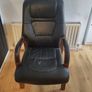 Black Leather Chair Image 2