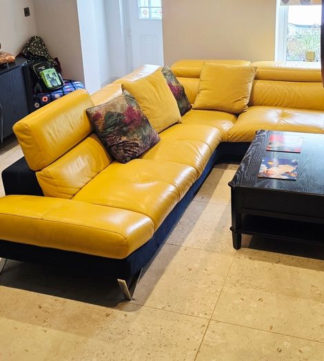 Leather corner sofa