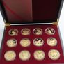 Astrology Zodiac Chinese Lunar animal year 24ct Gold Plated Proof Piedfort quality coins set Image 3