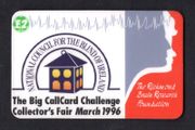 1996 Ireland IR2 Callcard Collectors fair called "The Big Callcard Challenge"  March 1996 ifor National Council of the Blinc of Ireland &amp; The Richmond Brain Research Foundation mint (Remote Memory) Call Card Mint
