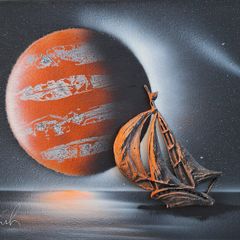 Canvas painting done by Spanish street artist.