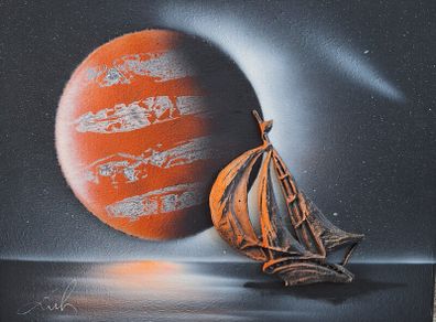 Canvas painting done by Spanish street artist.
