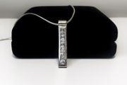 Beautiful sterling silver necklace with sparkling gemstones