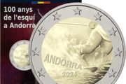 Andorra 2 Euro Commemorative Coin 2024 - 100 Years of Skiing in Andorra. Coincard. BU