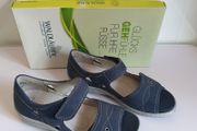 Waldlaufer Hilena Denver Jeans Nubuck Leather Womens Wide Fit Adjustable Sandals UK3 New In Box CAN POST