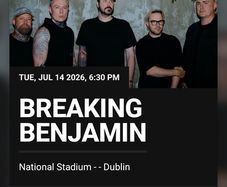 1 x Breaking Benjamin tickets