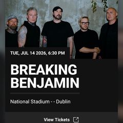 1 x Breaking Benjamin tickets