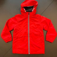 H&M Red LIGHTWEIGHT Coat - fleece lined - perfect condition - AGE:7/8yrs