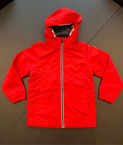 H&M Red LIGHTWEIGHT Coat - fleece lined - perfect condition - AGE:7/8yrs